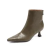 High heel ankle boots in soft genuine leather