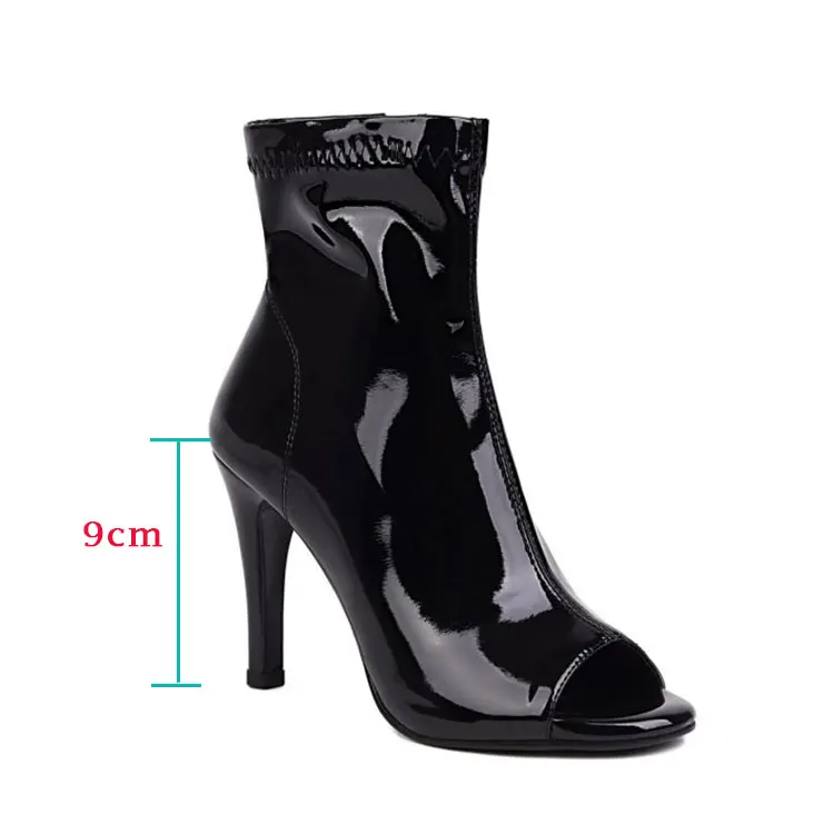 Breathable high heeled ankle boots for dance - Image 11