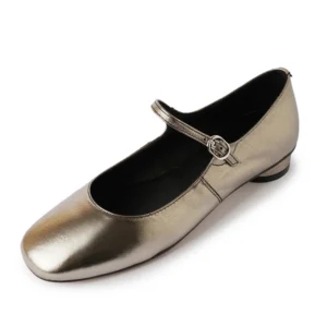 Seb5ea9ef2c854f14b5c150ef5845a9bcM.webp Genuine leather round heel pumps with buckle strap