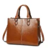 Genuine leather vintage tote bag