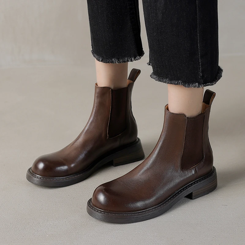 Chelsea boots for women - classic slip-on ankle boots - Image 6