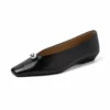 Genuine leather pointed toe pumps for women