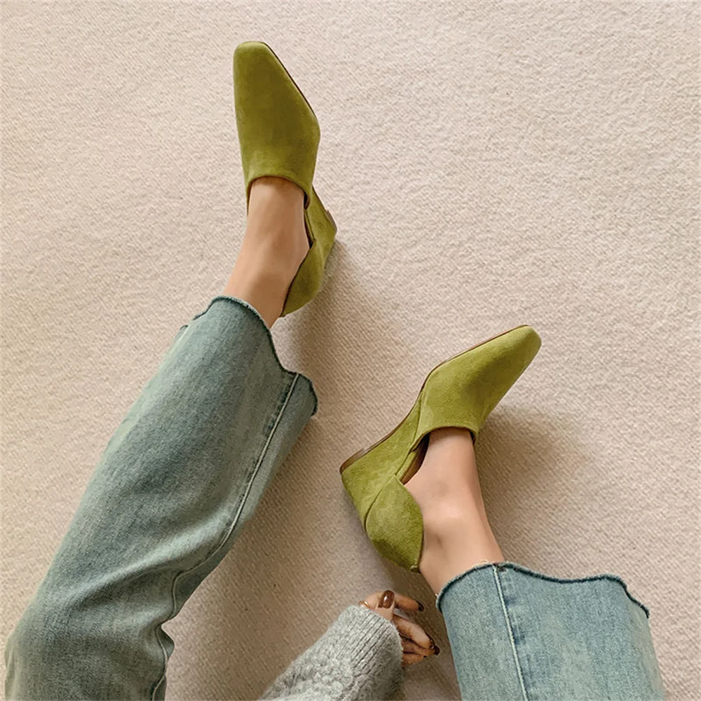 Wedge high heels suede party shoes - Image 5