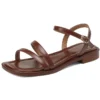 Sfde136a746e54b949217e852cb09e082S.webp Classic leather low heeled sandals for office and casual wear