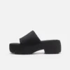 Black Chunky Platform Sandals for Women